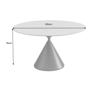 Table VOLTIS blanche dimensions