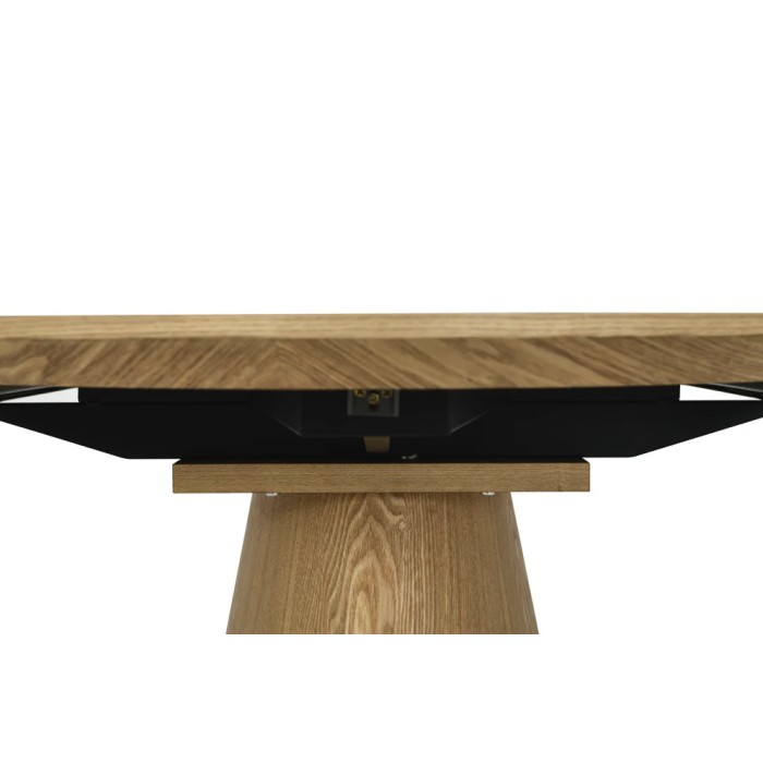 Zoom sur le mécanisme d'extension de la table LUMEA bois