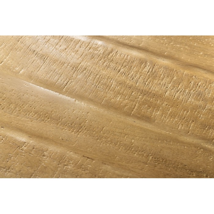 Zoom sur la texture de la table ovale SOLARA bois