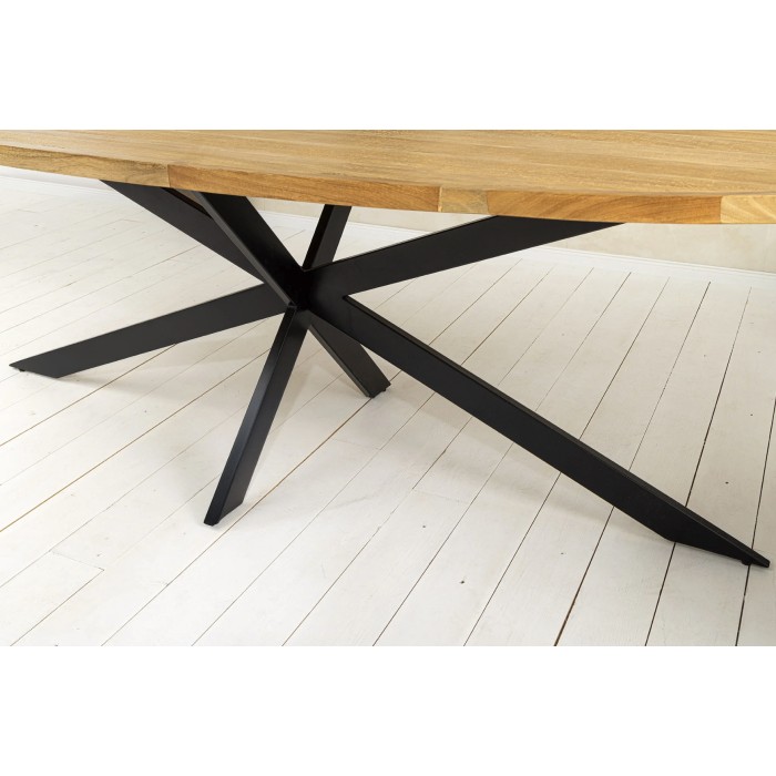 Zoom sur les pieds de la table SOLARA ovale en bois