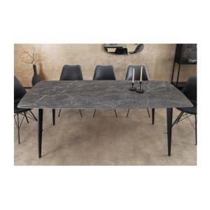 Table HEXA anthracite vu de face