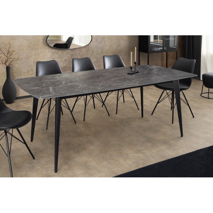 Table HEXA anthracite vu sous un autre angle