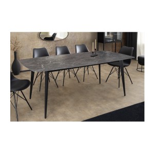Table HEXA anthracite vu sous un autre angle