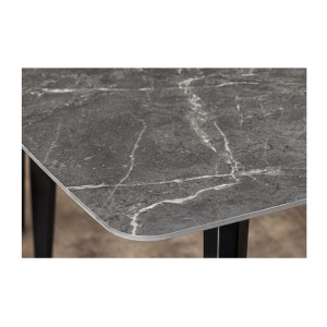 Zoom sur le plateau de la table HEXA anthracite