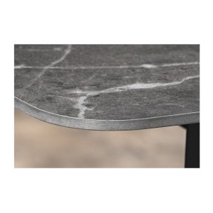 Zoom sur le coin de la table HEXA anthracite