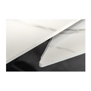 Zoom sur le système d'extension de la table ATONIA blanche