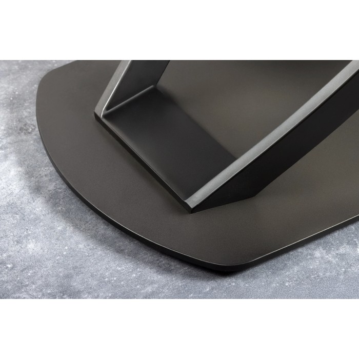 Zoom sur le pied de la table ATONIA blanche