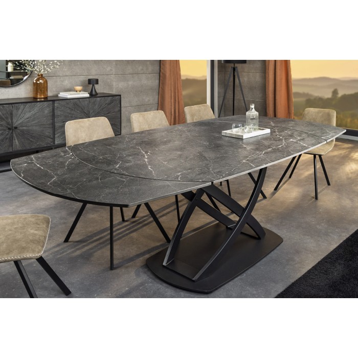 Table ATONIA anthracite dans un décor 3D