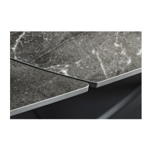 Zoom sur le plateau table anthracite ATONIA