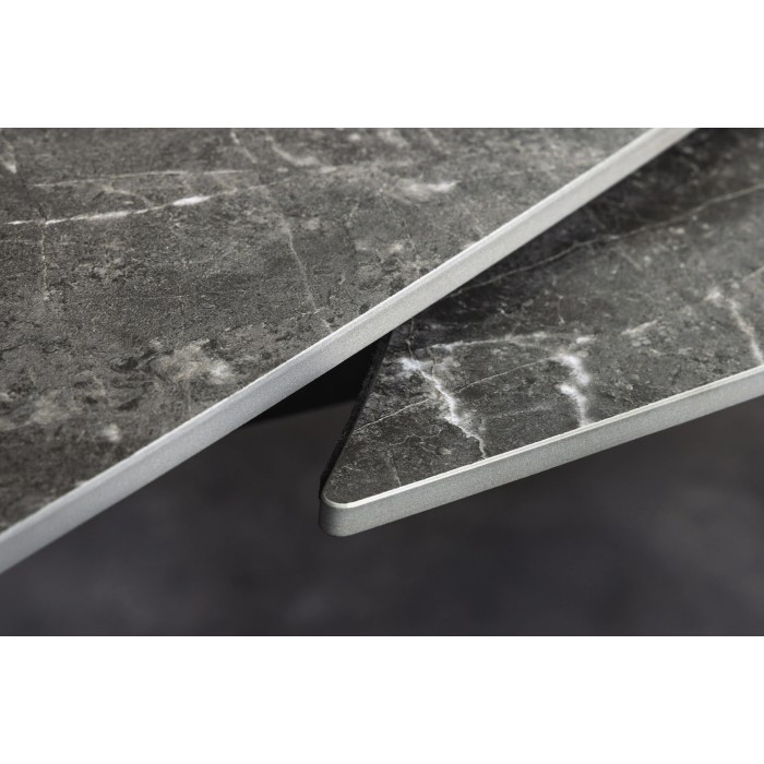 Zoom sur le système d'extension de la table ATONIA anthracite