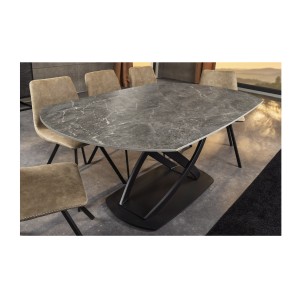 Table ATONIA anthracite sur le côté