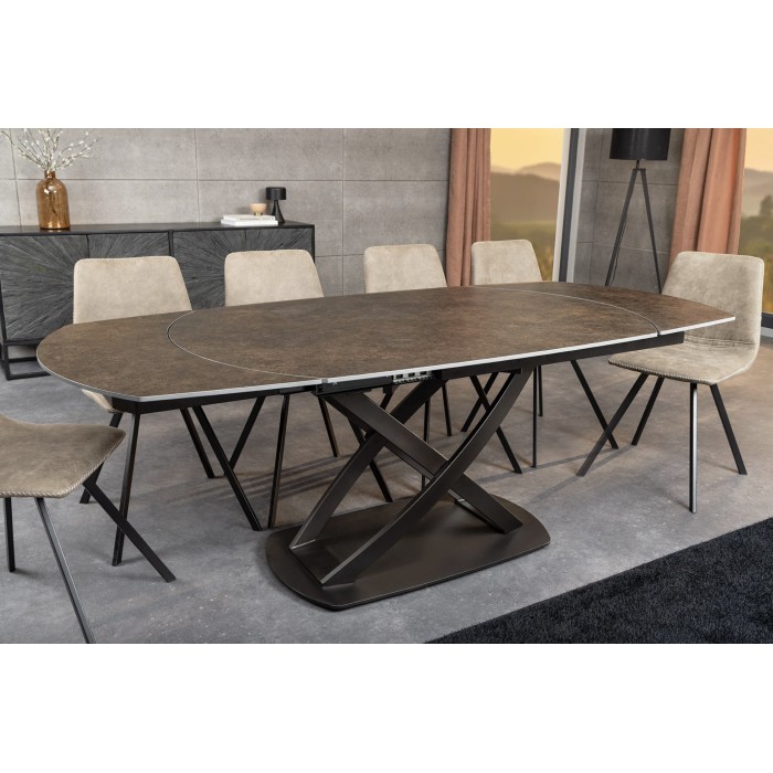 Table ATONIA bronze avec extensions