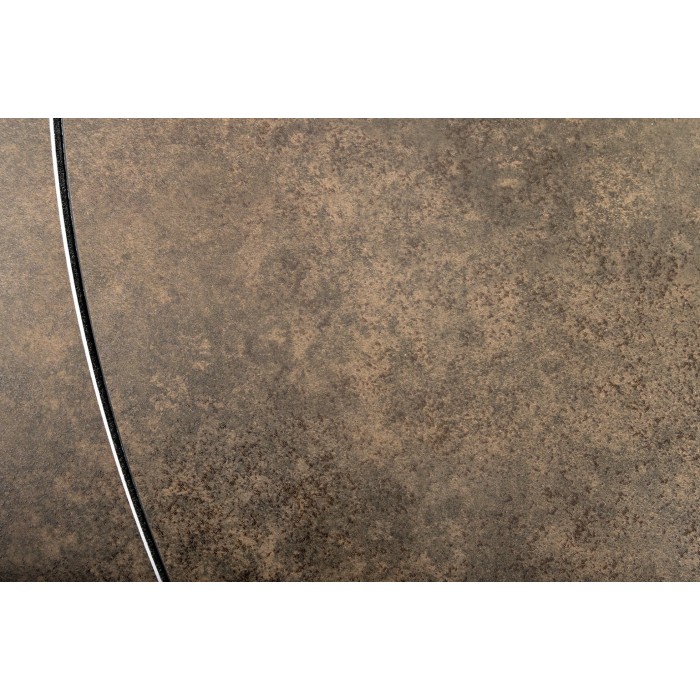 Table ATONIA – Ovale extensible 130 à 190 cm – Plateau céramique effet marbre bronze – Pieds métal – Style moderne