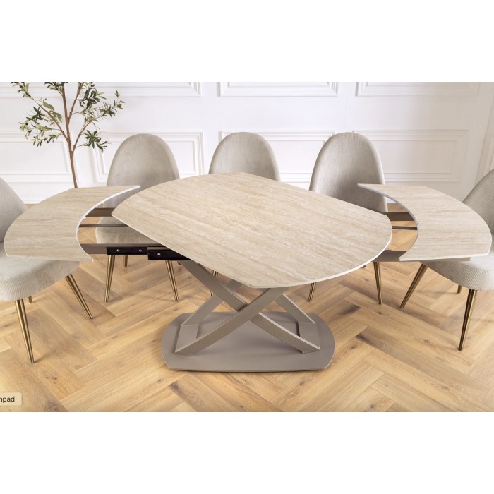 Mécanisme d'extensions de la table ATONIA beige