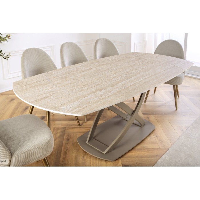 Table ATONIA beige avec extensions