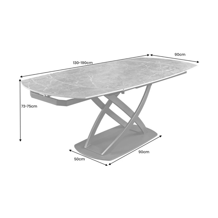 Table ATONIA beige dimensions