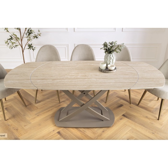 Table ATONIA beige vu de face