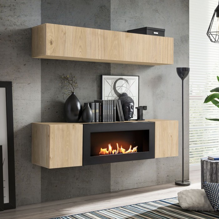 Composition murale horizontale opaque FLY chêne clair