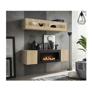 Composition murale horizontale FLY chêne clair