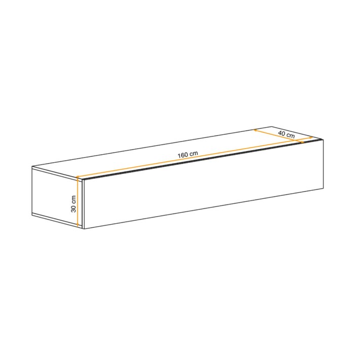 Meuble TV FLY cachemire dimensions