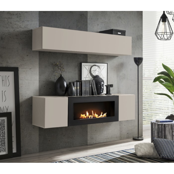 Composition murale horizontale opaque FLY cachemire décor 3D