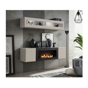 Composition murale horizontale vitrée FLY cachemire décor 3D