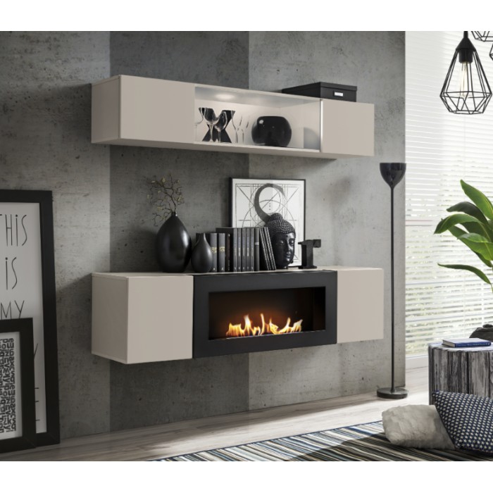 Composition murale horizontale partielle FLY cachemire décor 3D