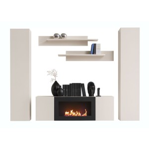 Composition murale opaque FLY cachemire fond blanc