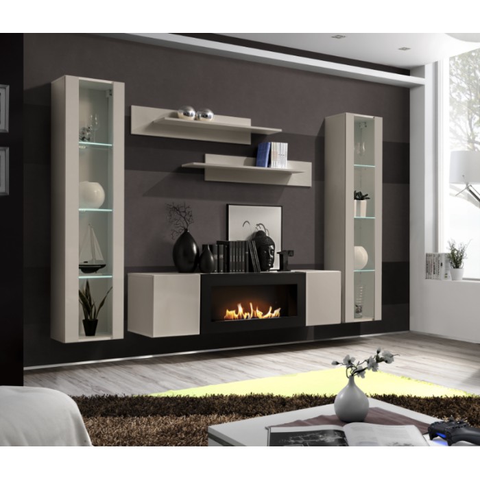 Composition murale vitrée FLY cachemire décor 3D