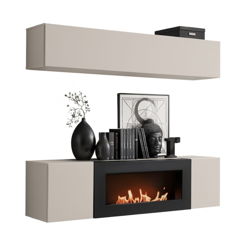 Composition murale horizontale opaque FLY cachemire fond blanc