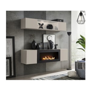 Composition murale horizontale partielle FLY cachemire décor 3D